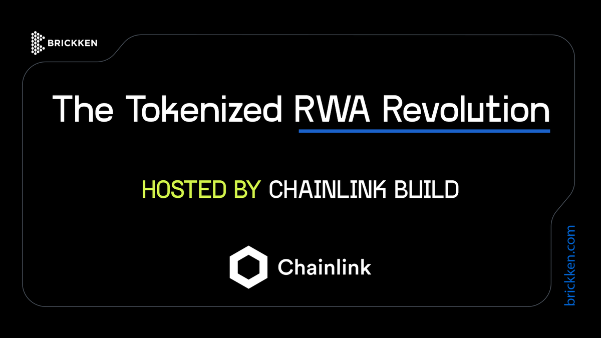 Brickken's tweet photo. 🔊 Brickken x Chainlink LIVE Twitter Space!

We’re joining @chainlink for an exclusive X Space alongside top RWA builders to dive into the future of tokenization and how real-world assets are reshaping finance. 🔗🌍

🗓 Date: March 27
⏰Time: 10 AM ET
💡Topic: The Tokenized RWA Revolution
📍Location: https://t.co/qS4wqZ52Hk
🎙️Panel:
 — @edwin_mata (CEO, Brickken)
 — @zothdotio, @lympid_official , @truflation , @lendrfi 

🔗 Set a reminder and join the conversation with industry leaders shaping the RWA revolution.

 💬 Questions or thoughts? Drop them in the comments!

Let’s talk tokenization!
