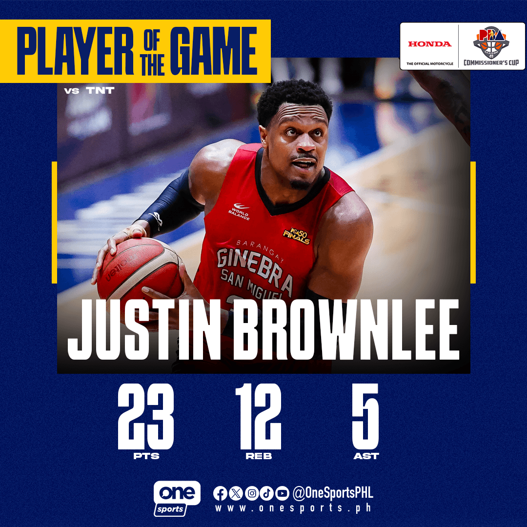 GINEBRA TIES IT IN ANTIPOLO! 😤

Justin Brownlee and the Barangay Ginebra San Miguel even the series at 2-2 after defeating TNT in Game 4 of the PBA Season 49 Commissioner’s Cup Finals best-of-seven.

#PBASeason49 #PBAAngatAngLaban #OneSports
