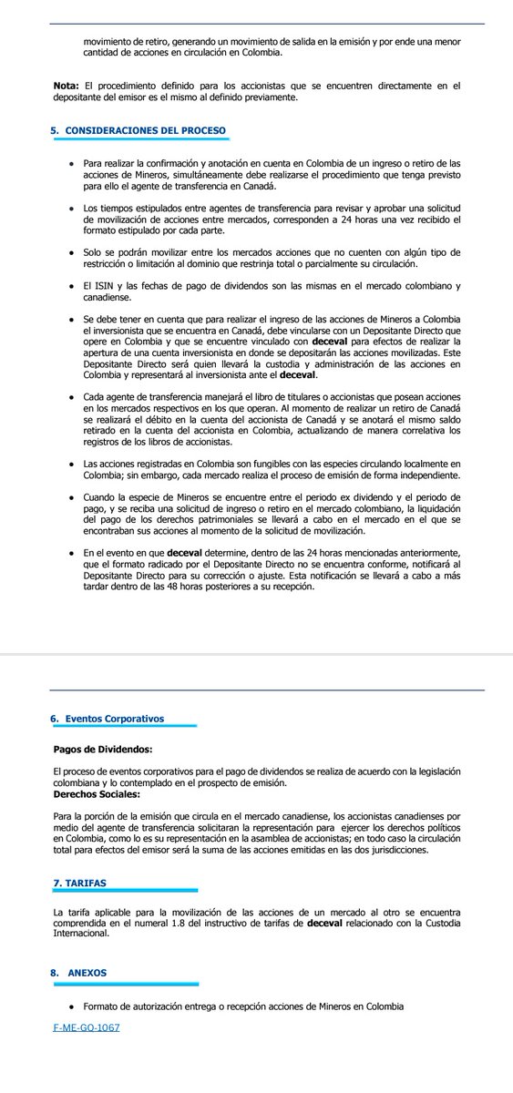 AInversorQC's tweet photo. 🇨🇴| #MINEROS 🇨🇦| $MSA 🇺🇸| $MNSAF
ARBITRAJE DE #MINEROS POR $MSA
¿Que tener en cuenta?
• Cartilla (Img 1 y 2)
• Formato (Img 3)
• Tarifas (Img 4: Doc 41 págs)
👇🏻 #NovatosBVC https://t.co/OyXuNqAE5L