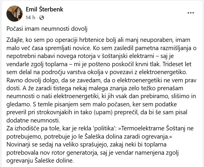 MSrebre's tweet photo. Glas razuma, g. Emil Štrbenk, iz Šaleške doline. @vladaRS  @mope_rs #Kumer beri!!! https://t.co/zyzBkcvJNa