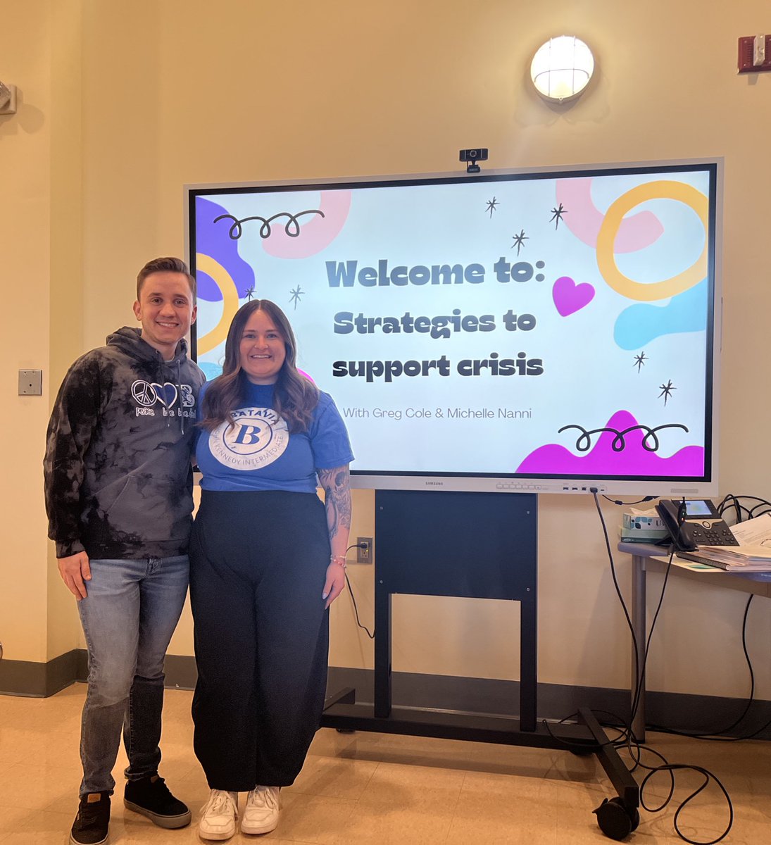 Today Mr. Cole and I presented a workshop for <a href="/BataviaCSD/">Batavia City School District</a> teacher aides on Strategies to support crisis! 💙