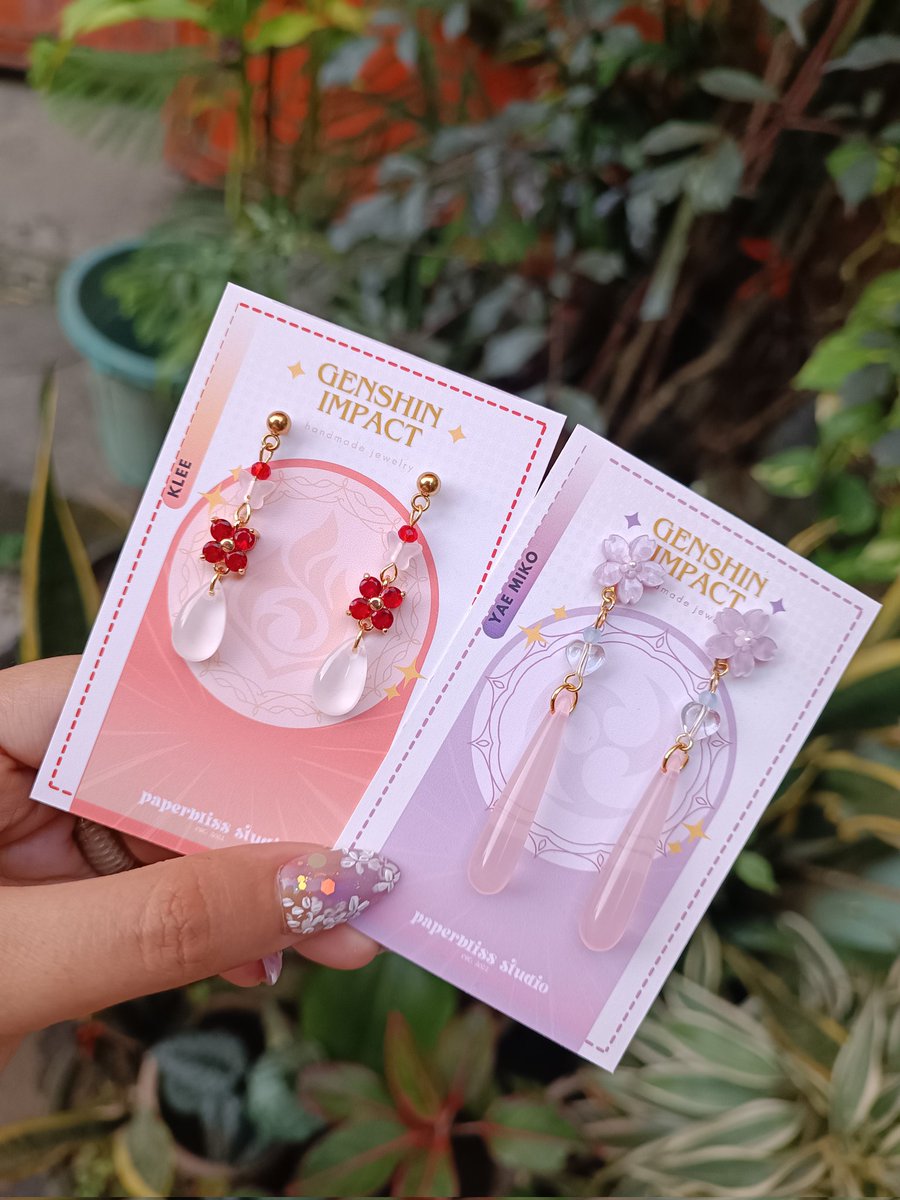 paperblissph's tweet photo. ~ Genshin Impact Inspired Earrings for Cosplay Carnival ✨

📌Table FB-01

See you guys! 🫶🏻🩷

#genshinimpact #jewelryph https://t.co/D1ATdOzk69
