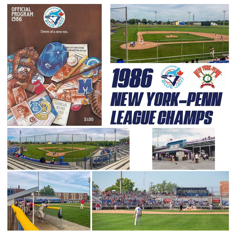PGCBLbaseball's tweet photo. The Niagara Ironbacks might be the newest team in the PGCBL, but St. Catharines and George Taylor Field are no strangers to high quality baseball.

The St. Catharines Blue Jays and St. Catharines Stompers called George Taylor Field home from 1986-1999 as the Toronto Blue Jays affiliate in the New York-Penn League, winning the championship in 1986…(1/2)