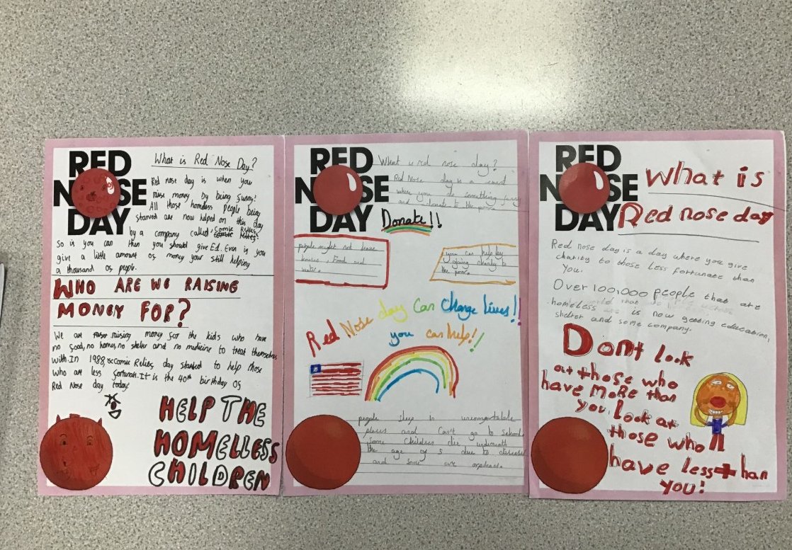 "Year 5 got creative today, designing posters to spread the message of Red Nose Day! 🎨❤️ They explored why donating matters and how small acts of kindness can make a big difference.
#RedNoseDay #LapagePrimary #Year5