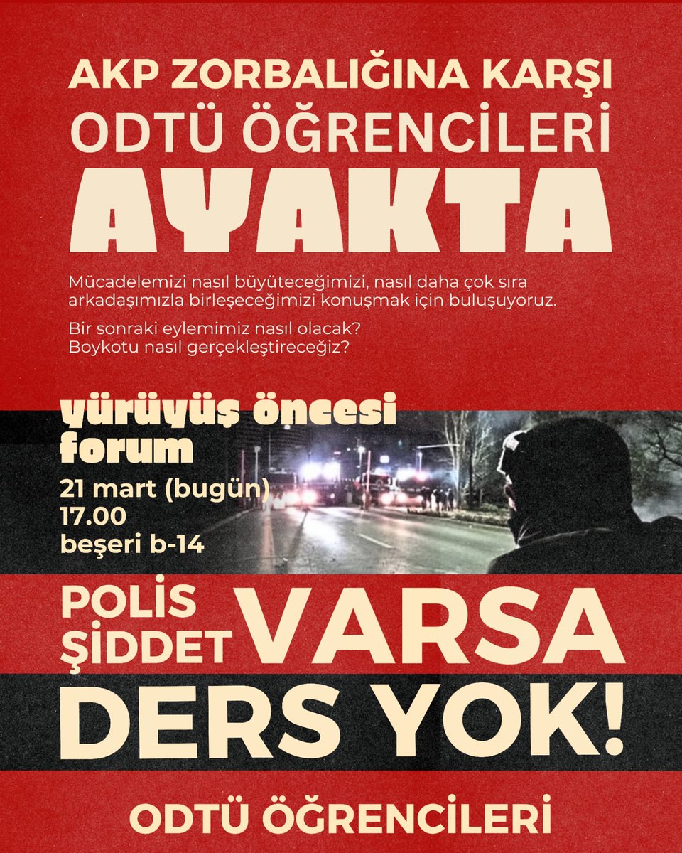 Bölümlerde buluşup boykot için forum alıyoruz!