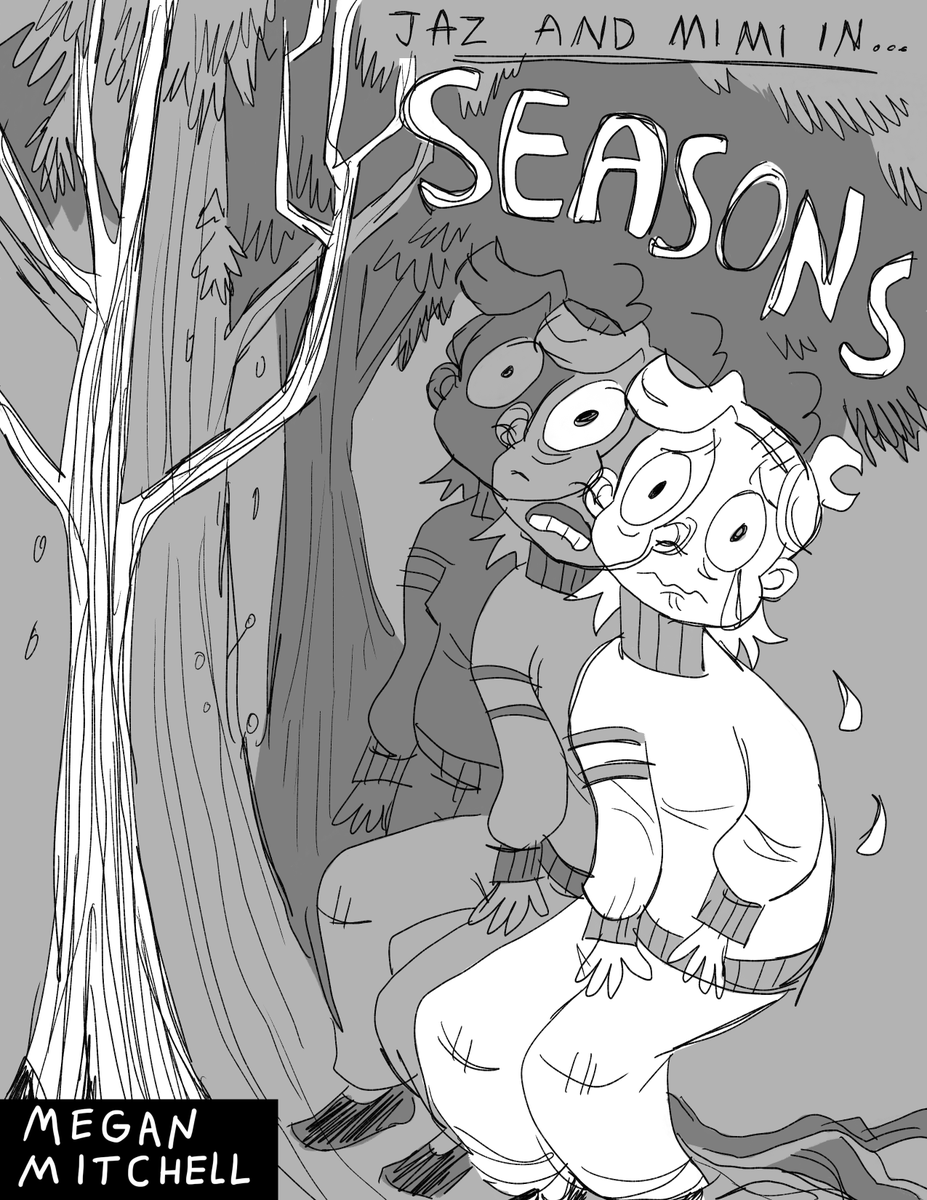 My minicomic "SEASONS" is now available to purchase on Gumroad! Read 30+ pages about teenagers with fears of vulnerability surrounded by a never-ending forest.