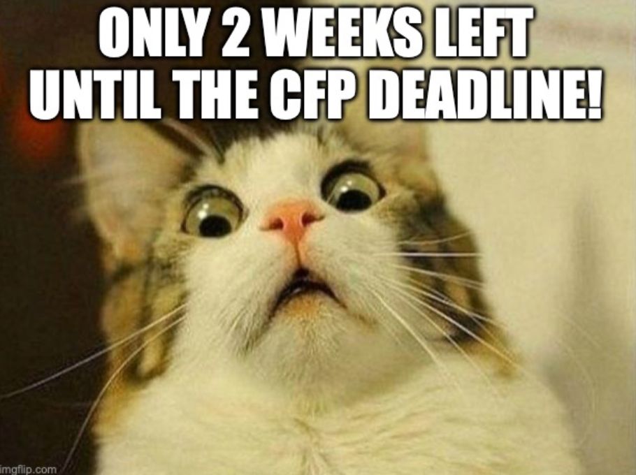 Only two weeks left until the CFP deadline! Get those great ideas into us at buff.ly/ZpCWZH1
