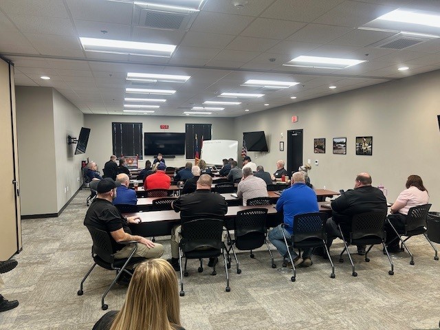 GeorgiaEMAHS's tweet photo. GEMA/HS Field Coordinators Sheri Russo and Tim Reeve, along with other GEMA/HS and GECA staff, participated in the Emergency Management Association of Georgia, Area 6 (Northwest Georgia) meeting in Bartow County. These meetings help to build relationships and collaboration. https://t.co/P2hrGLl1xH