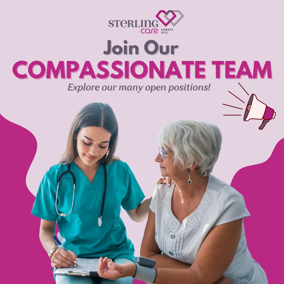 forest_sterling's tweet photo. 📢 Join the Sterling Care team and make a meaningful impact every day. We're looking for compassionate professionals to be part of our growing family. Apply now and help us continue to provide exceptional care! #HealthcareJobs https://t.co/Xuch2ACAly