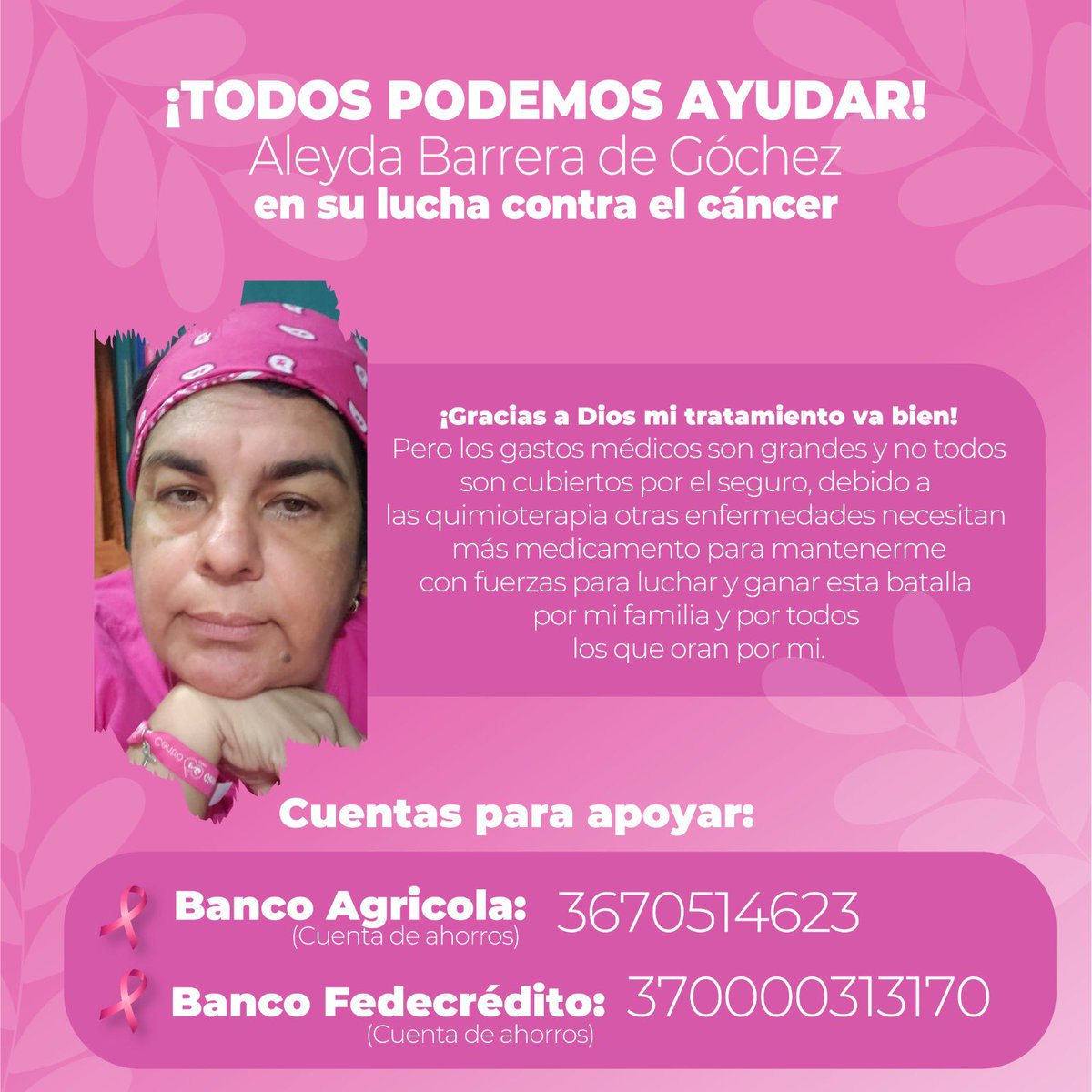 MajoRodelman's tweet photo. Bichos, ¿me ayudan con un RT para llegar a más personas? 💕✨

Aleyda necesita $5000 lo más pronto posible para continuar con su tratamiento.

Yo no la conozco, ni ella a mí, pero conozco a uno de sus hijos y por medio de él puedo dar fe que son personas de bien que solo están https://t.co/t9KKKNR7Un
