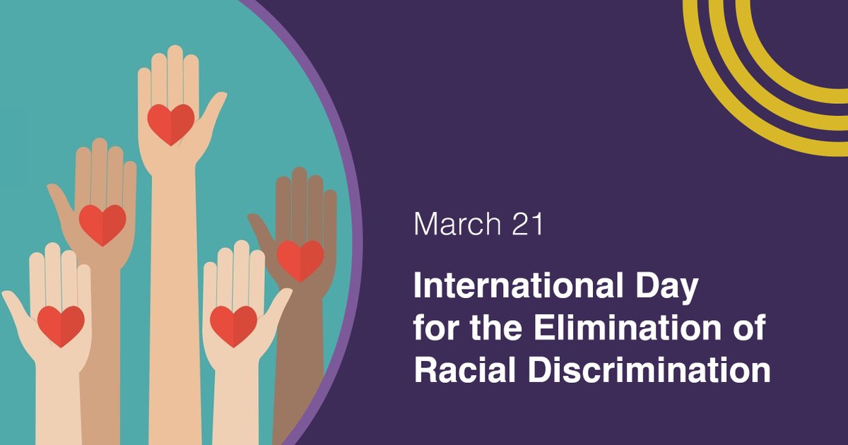 Today is the International Day for the Elimination of Racial Discrimination.

Declared by the United Nations in 1966, this day serves as a call to action to actively work to eliminate all forms of racial discrimination and injustice. It is a reminder of our ongoing responsibility