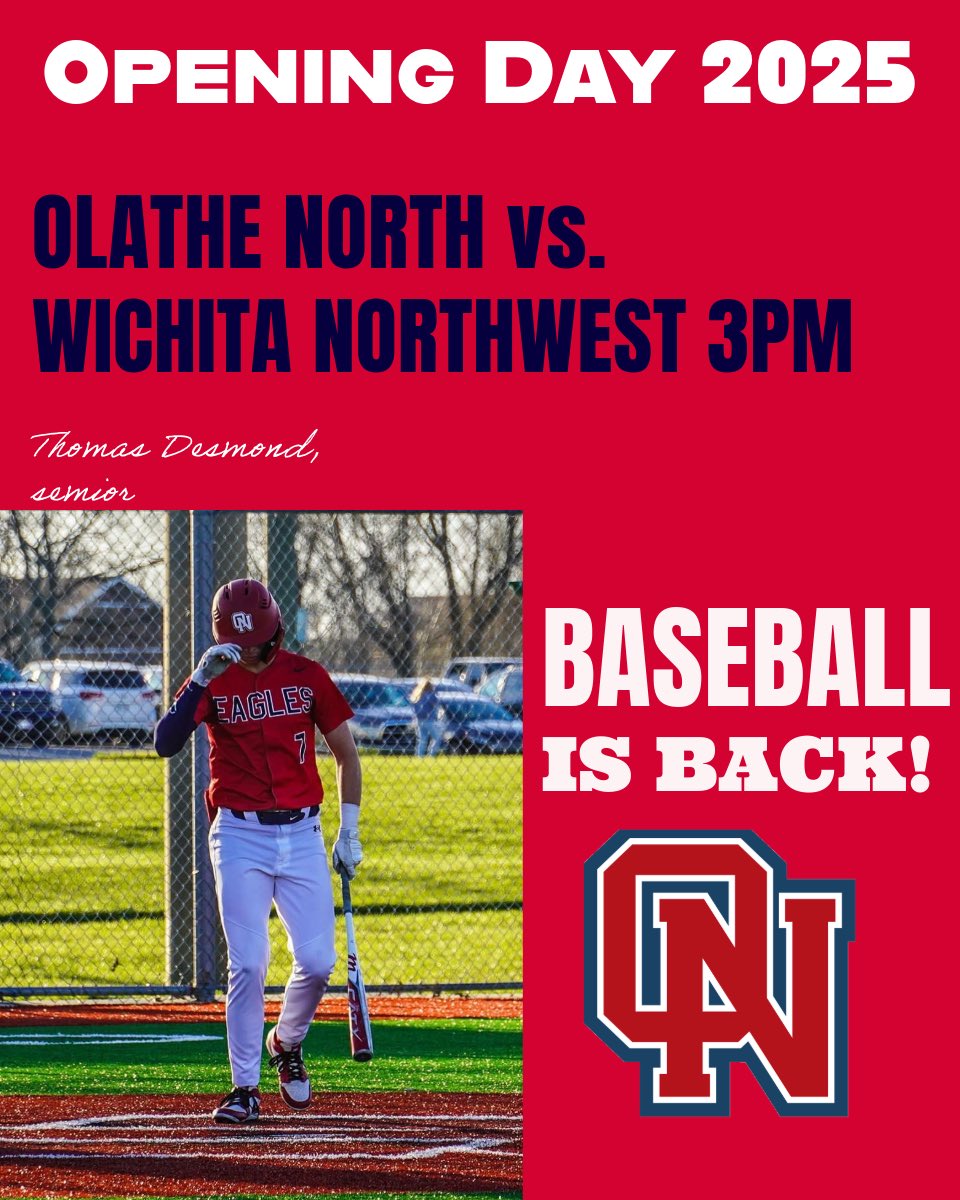 The road to Lawrence starts today! 

We open up play down in the ICT against Wichita Northwest today and Maize South tomorrow. 

Let’s go Eagles! <a href="/ONBsblBooster/">ONBsblBooster</a>