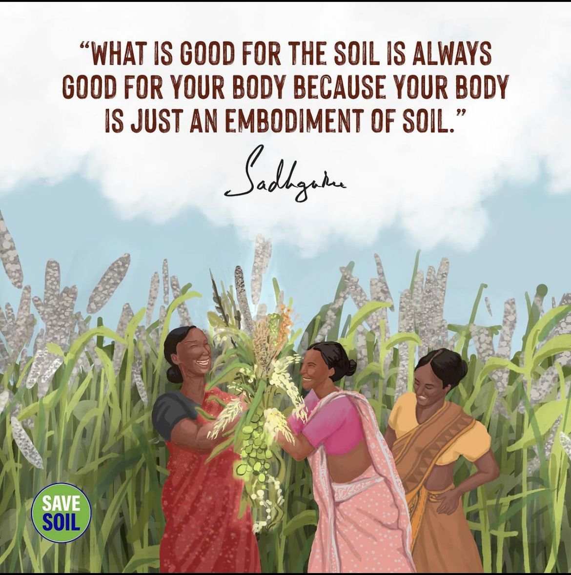 PollexHr's tweet photo. Our very body is just embodiment of soil.
#3YearsOfSaveSoil https://t.co/N8aO2Fe45h