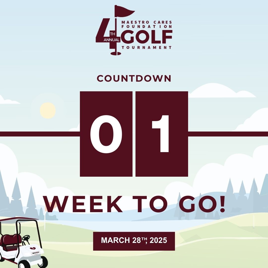 MaestroCares's tweet image. We are ✨ONE WEEK AWAY✨ from the Maestro Cares Foundation 4th Annual Golf Tournament!! Practice your swing this week, and get your sunscreen ready! See you soon!🏌️‍♂️🌞

#MCFGolf25 #GolfLife #SwingPractice #GolfLovers #GolfTournament #GolfCommunity #GolfEvent