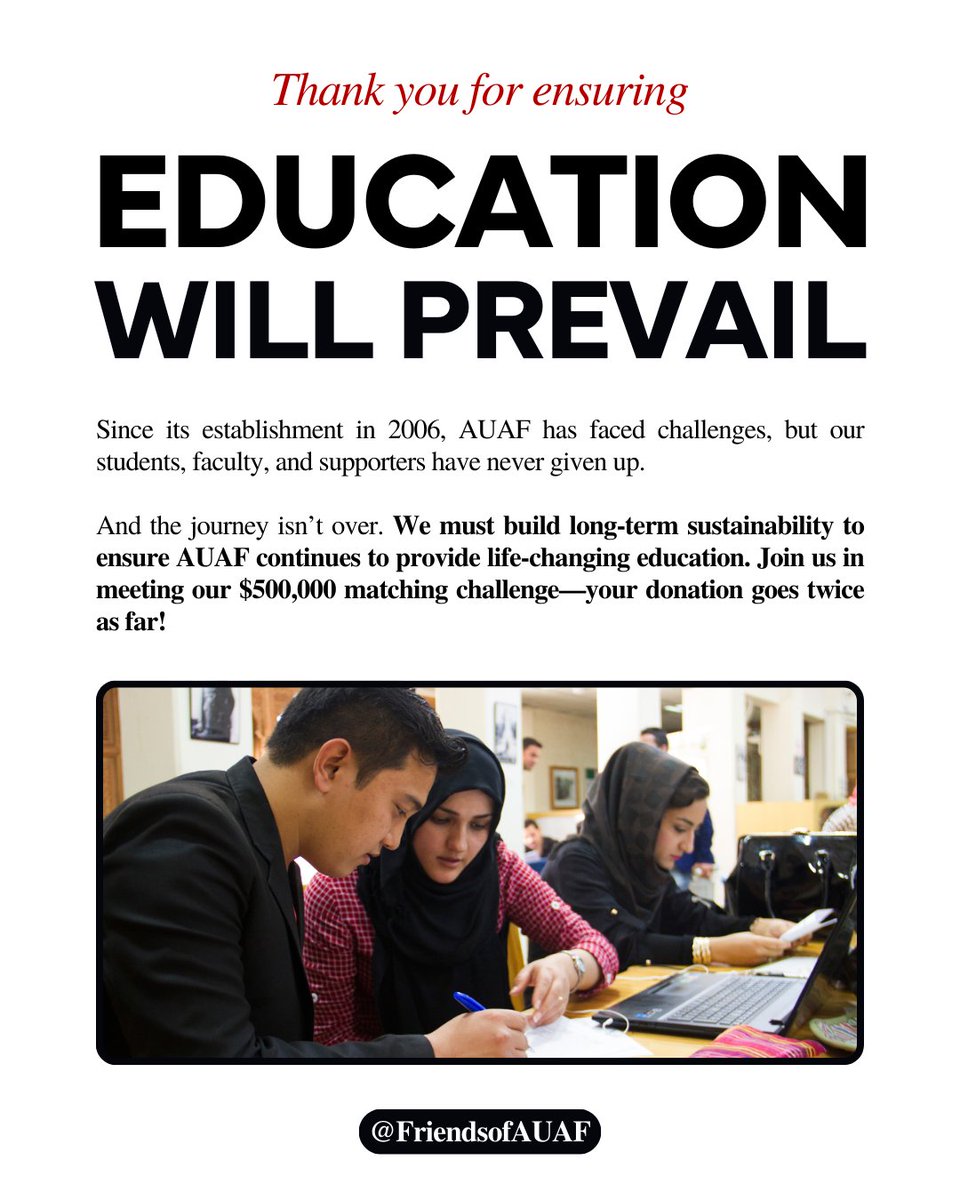 Friends of the American University of Afghanistan tweet media