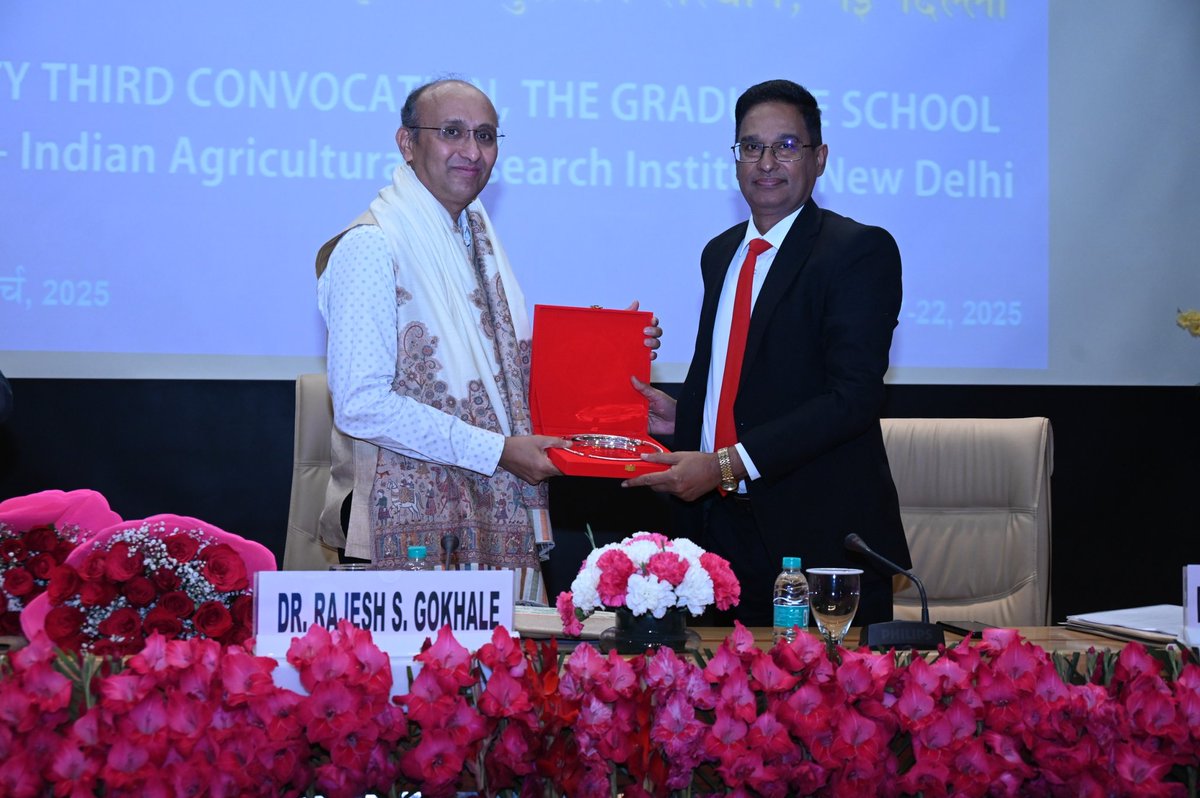 Dr. Rajesh S. Gokhale, Secretary, DBT, delivered prestigious Shri Lal Bahadur Shastri Memorial lecture on the eve of 63rd Convocation of IARI, New Delhi.