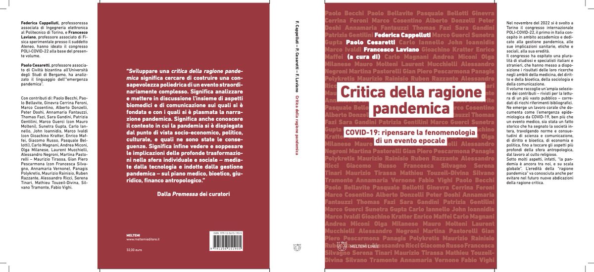 Il primo congresso italiano in ambito scientifico su Covid19 <a href="/POLICOVID22/">POLI-COVID-22</a> è ora un libro: "Critica della ragione pandemica". John Ioannidis, Peter Doshi, <a href="/battleforeurope/">Thomas Fazi</a> <a href="/SaraGandini3/">Sara Gandini</a> <a href="/CathVoicesITA/">Martina Pastorelli</a> <a href="/RubenRazzante/">Ruben Razzante</a> et al. Il mio contributo è intitolato: Requiem del giornalismo.