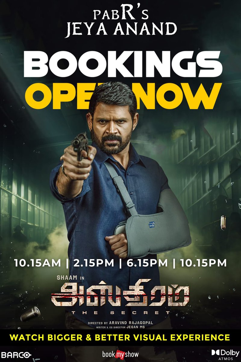 JeyaAnand Theatre dolby atmos (@jeyaanand_cine) on Twitter photo <a href="/shaamactor/">SHAAM</a> starrer investigation crime thriller #Asthram from MARCH 21st.
Book your tickets 🎟️ <a href="/bookmyshow/">BookMyShow</a> & Box Office
<a href="/iamaravindraja/">Aravind Rajagopal</a> <a href="/five_senthil/">Five Star Senthil</a>
<a href="/iamaravindraja/">Aravind Rajagopal</a> <a href="/Nira_offl/">Nira</a>
<a href="/VenbaOfficial/">venba</a> <a href="/JivaRavi/">JIVA RAVI</a>
<a href="/ActorAroul/">Aroul D Shankar</a> <a href="/ranjithofcl/">Ranjith D</a> <a href="/shaamactor/">SHAAM</a> starrer investigation crime thriller #Asthram from MARCH 21st.
Book your tickets 🎟️ <a href="/bookmyshow/">BookMyShow</a> & Box Office
<a href="/iamaravindraja/">Aravind Rajagopal</a> <a href="/five_senthil/">Five Star Senthil</a>
<a href="/iamaravindraja/">Aravind Rajagopal</a> <a href="/Nira_offl/">Nira</a>
<a href="/VenbaOfficial/">venba</a> <a href="/JivaRavi/">JIVA RAVI</a>
<a href="/ActorAroul/">Aroul D Shankar</a> <a href="/ranjithofcl/">Ranjith D</a>