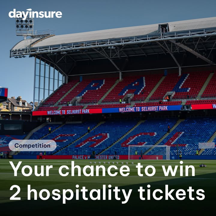 Dayinsure (@dayinsure) on Twitter photo WIN! 🤩
Crystal Palace vs Bournemouth, 19/04/25
As local partners of <a href="/CPFC/">Crystal Palace F.C.</a>, we're giving away 2 pairs of hospitality tickets! Plus, watch the players train from the dugout! 🤯
To enter: Get a quick valid quote from this link - tinyurl.com/ms2crkp5.
Closes 06/04/2025 23:59 WIN! 🤩
Crystal Palace vs Bournemouth, 19/04/25
As local partners of <a href="/CPFC/">Crystal Palace F.C.</a>, we're giving away 2 pairs of hospitality tickets! Plus, watch the players train from the dugout! 🤯
To enter: Get a quick valid quote from this link - tinyurl.com/ms2crkp5.
Closes 06/04/2025 23:59
