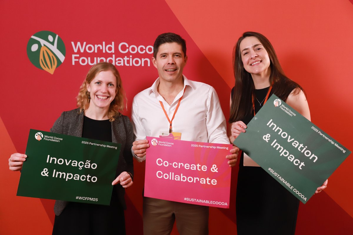 World Cocoa Foundation (@worldcocoa) on Twitter photo That’s a wrap on #WCFPM São Paulo!
From cocoa farms to policy rooms, this week showed that shared challenges need shared solutions. Let’s turn insight into impact.
Next stop: Amsterdam 2026. 💪🍫
#CocoaAction #SustainableCocoa That’s a wrap on #WCFPM São Paulo!
From cocoa farms to policy rooms, this week showed that shared challenges need shared solutions. Let’s turn insight into impact.
Next stop: Amsterdam 2026. 💪🍫
#CocoaAction #SustainableCocoa