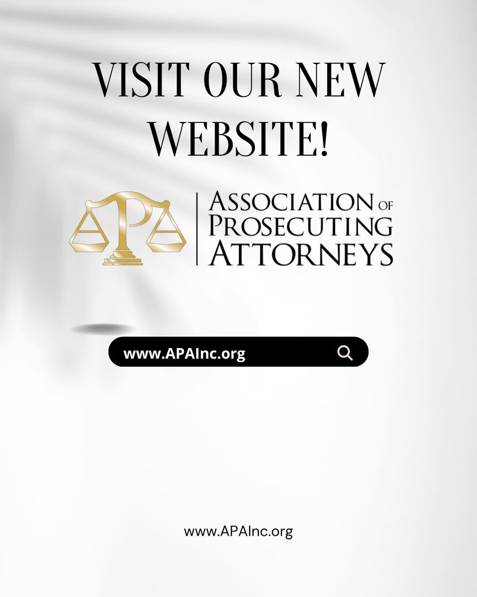 APAinc's tweet photo. Have you seen our new website? https://t.co/I7MdGM6t1v #APAInc #Prosecutors https://t.co/e04Rgitp3f
