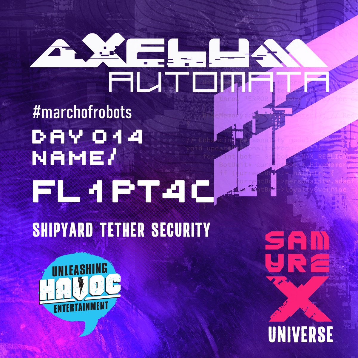 unleashinghavoc's tweet photo. 015 - FL1PT4C - “Fliptac” - SHIPYARD TETHER SECURITY
Explore a galaxy of robots in the Samurex Universe through Axelum Automata.
#marchofrobots2025 #robotart #samurex #makingcomics #comics #sequentialart #indiecomics #creatingcomics #artcomic https://t.co/DoH25bgb7O