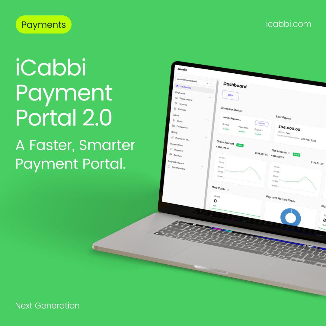 The industry-first iCabbi Payment Portal just got better!

iCabbi Payment Portal revolutionised how fleets manage payments. With a sleek new interface and Payment Links feature, it's smarter than ever. Find out more: hubs.ly/Q03cVyxh0 
#iCabbiPaymentPortal  #NextGeneration