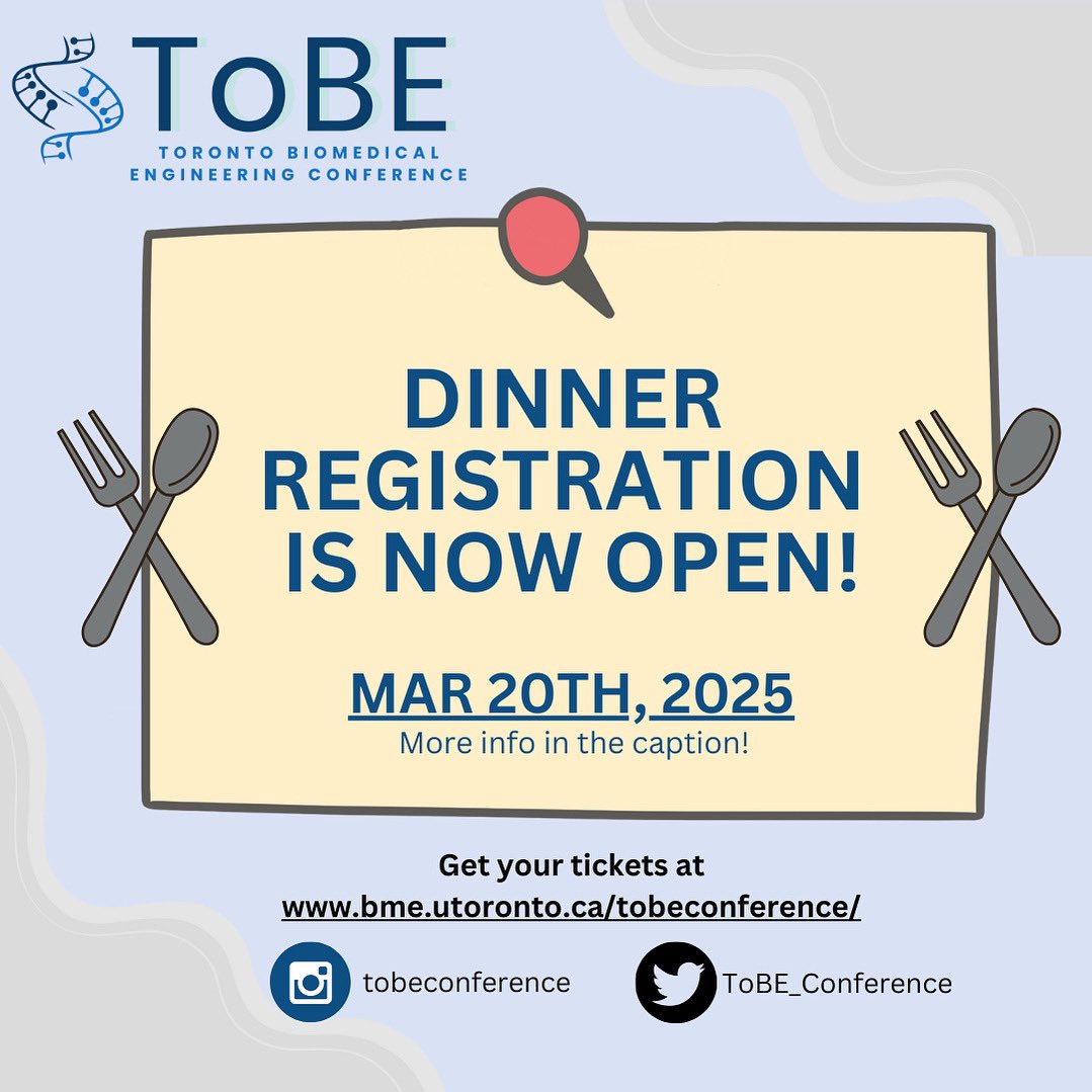 🎉 Don’t miss out on the Award Reception Dinner for the #ToBE2025 conference! 🍽️  

It’s the perfect way to unwind after the conference and enjoy some delicious food. 🥂  Register for both the conference and the dinner (2 separate registrations!) through the link in bio.