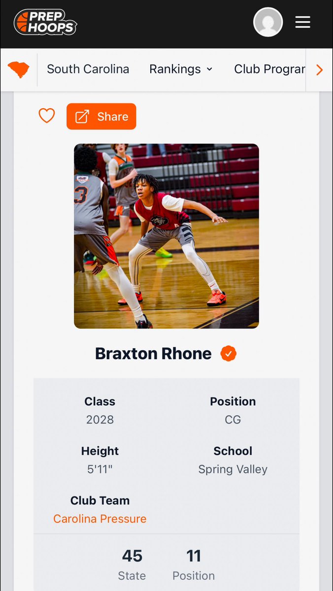 Grateful to be ranked 11th in my pos but 45th in the state is outrageous… more work to be done <a href="/PrepHoopsSC/">Prep Hoops South Carolina</a> <a href="/SV_BoysBBallSC/">Spring Valley Boys 🏀 SC</a> <a href="/SavageHoopsSC/">Savage Academy</a>