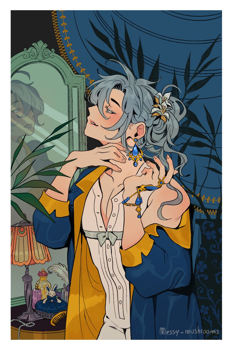 🍄 Messy-Mushrooms 🔞 - Here we ❤️ monsters (@messy_mushrooms) on Twitter photo Happy bday Edmond! I can finally share the artworks I did for <a href="/1900sedmondzine/">⚜️ Dressed to the Nines ⚜️ 1900s Edmond Zine</a>
First is the one I did for the cover. I was honored to be asked to be a guest and to make such an important part!
#HappyEdmondDay2025 Happy bday Edmond! I can finally share the artworks I did for <a href="/1900sedmondzine/">⚜️ Dressed to the Nines ⚜️ 1900s Edmond Zine</a>
First is the one I did for the cover. I was honored to be asked to be a guest and to make such an important part!
#HappyEdmondDay2025
