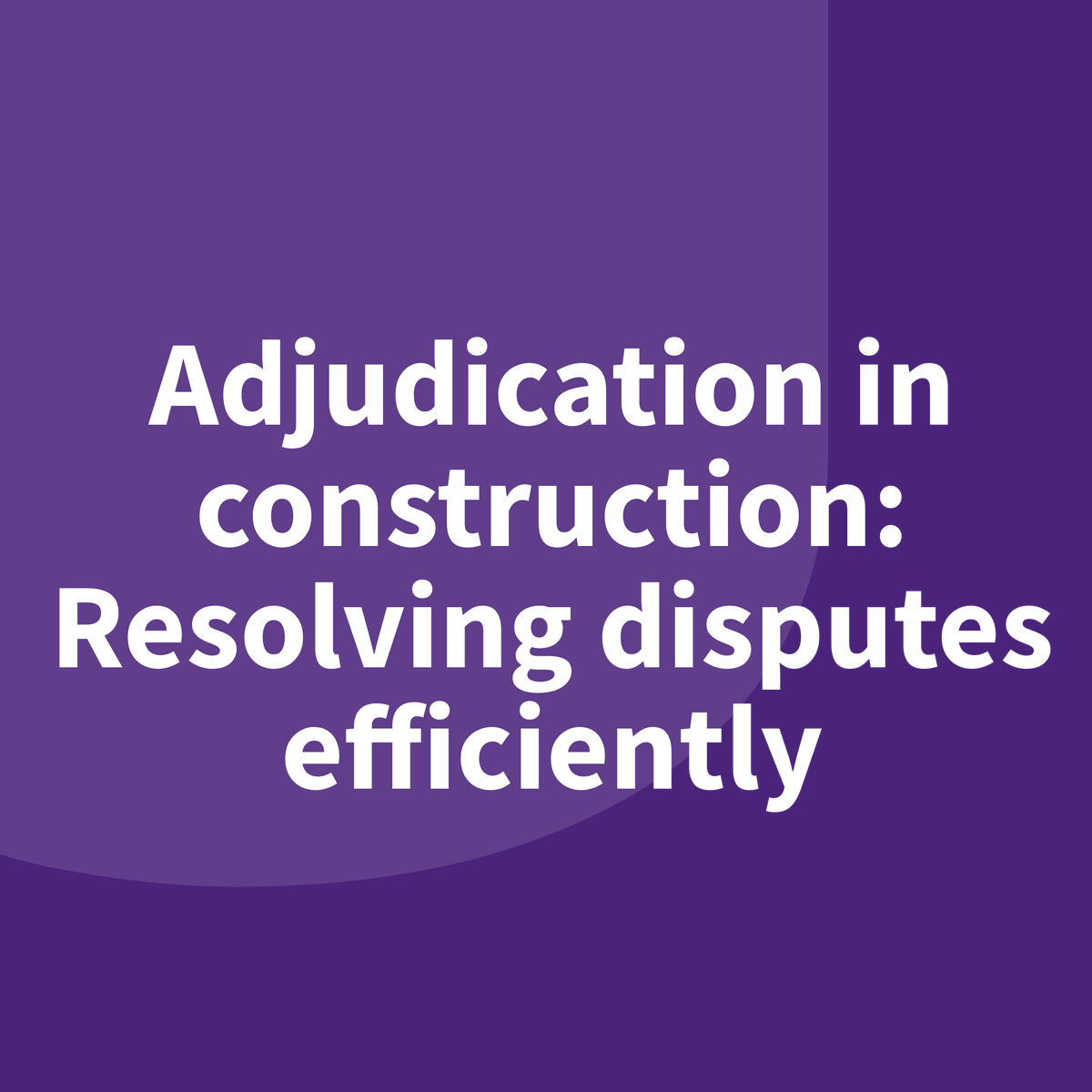 In construction, time is money, especially when disputes arise. Adjudication offers a fast, cost-effective and binding way to resolve disputes, keeping projects on track.William Marlow in our Construction team explores the importance of adjudication. bit.ly/426Bnab