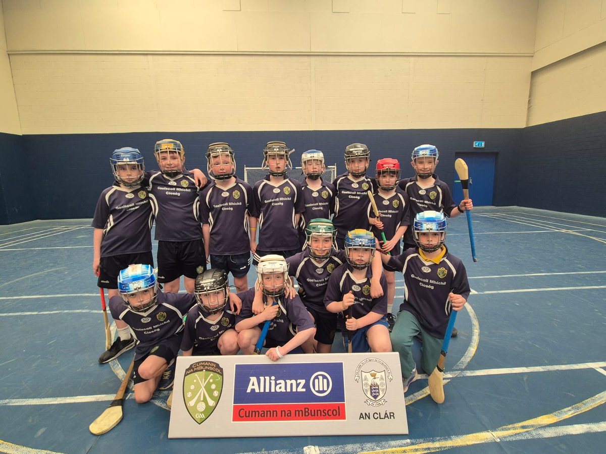 cnambanchlair's tweet photo. Indoor hurling  finals. Congratulations to @gmcinis and @ballyea_club for reaching the final. A fantastic victory for @cratloens. Well done all @Allianz @GaaClare @cnambnaisiunta. Míle buíochas to Aaron Carrol for organising. https://t.co/kzxGqWRuAj
