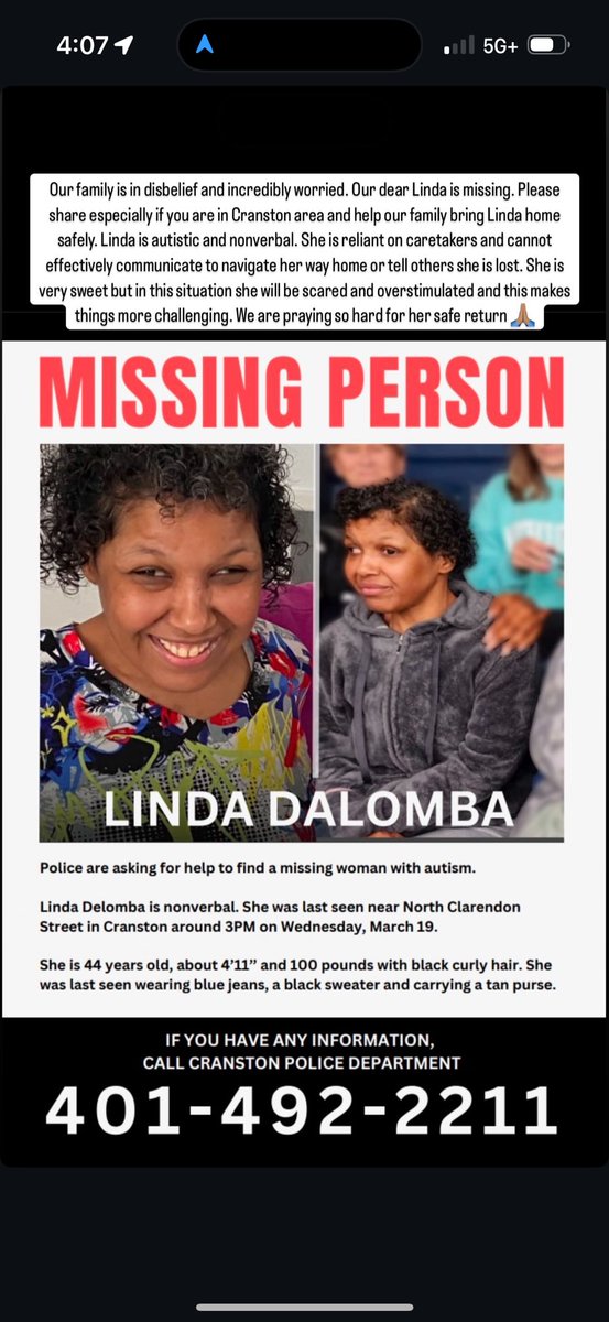John_Canuto's tweet photo. Please help us find our dear Aunt, Linda 🙏🏽
@Cranstonpolice @missingpeople @AMBERAlert @RhodeIslandEMA @MassStatePolice @rhodeisland @RIStatePolice @FBIBoston https://t.co/SIHNb4BxYS