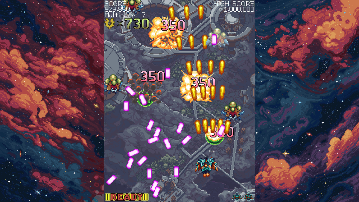 ChainDamage's tweet photo. Hey, first post from this account - we're a husband-and-wife team developing a bullet hell shoot 'em up game.  Throw us a follow if you're interested.  Trailer, title reveal, and Steam page coming this weekend!

#gamedev #indiegame #pixelart #shmup https://t.co/GRQ4p788ND