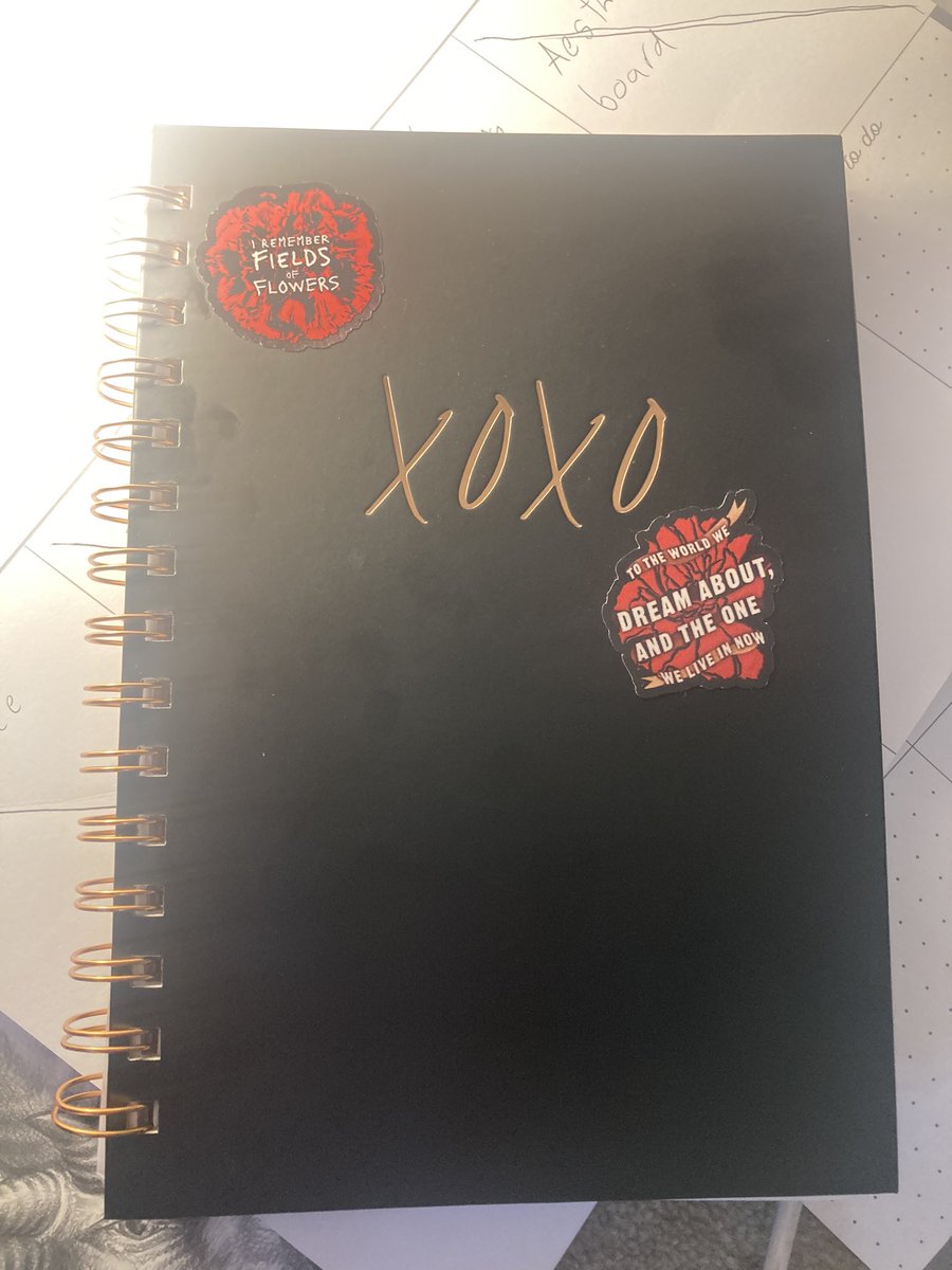 IzikRik48654's tweet image. Got a new art book near the end of last year and also got some stickers recently after going to watch Hadestown and kind of wanted to show them off

Gonna use it for the beginnings of a series I’ve got rattling around in my head

#sketchbook #stickers #storynotes