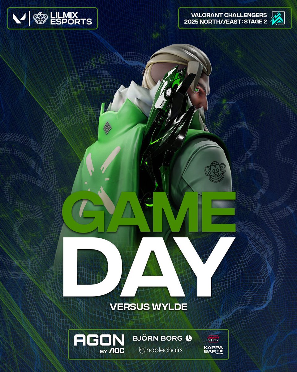 Day 1 in  <a href="/valleague_ne/">Samsung Odyssey Challengers NORTH//EAST</a>  Lower Swiss-  Let’s get it! 🔥
Time to lock in and take it one game at a time. ✨

🆚<a href="/WYLDE_gg/">WYLDE⚡️</a> 
🕕18:00 CET
📺ttv/ Valorant_Eire

Let’s start strong ! #lilfam🐒
<a href="/FOLKEval/">FOLKE</a> <a href="/AlendVAL/">Ale</a> <a href="/wak1e/">wakie</a> <a href="/knowbiiX/">Knowbii</a> <a href="/ChapixFN/">chapix</a>