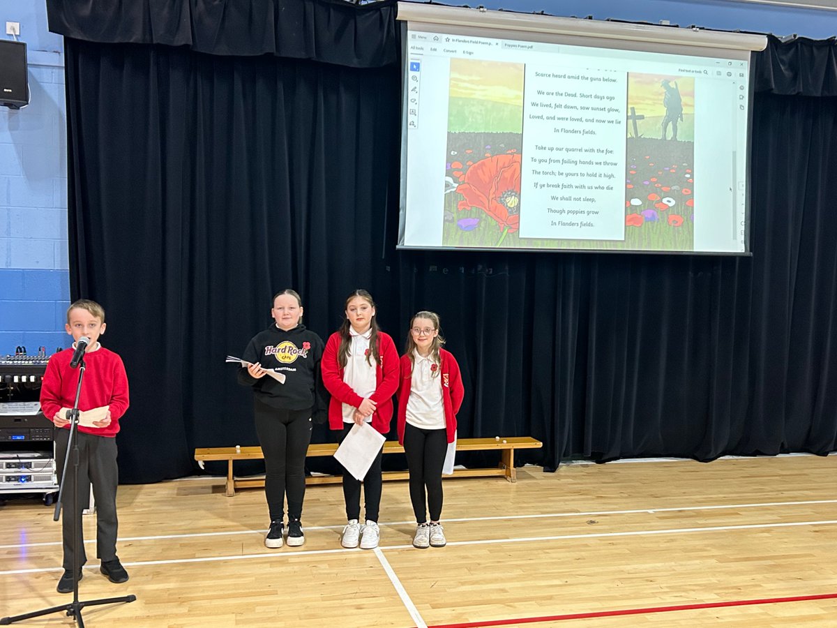P4 and P7 pupils led our school in a special remembrance service ❤️