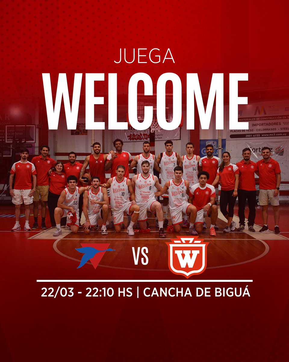 Welcome (@cawelcomeuy) on Twitter photo ¡JUEGA WELCOME! ❤️🤍
📆 22/03
🆚 <a href="/BiguaOnline/">Bigua Online</a>
🕔 22:10 hs
📍Biguá - Vázquez Ledesma 2968
¡Vamos W! ¡JUEGA WELCOME! ❤️🤍
📆 22/03
🆚 <a href="/BiguaOnline/">Bigua Online</a>
🕔 22:10 hs
📍Biguá - Vázquez Ledesma 2968
¡Vamos W!