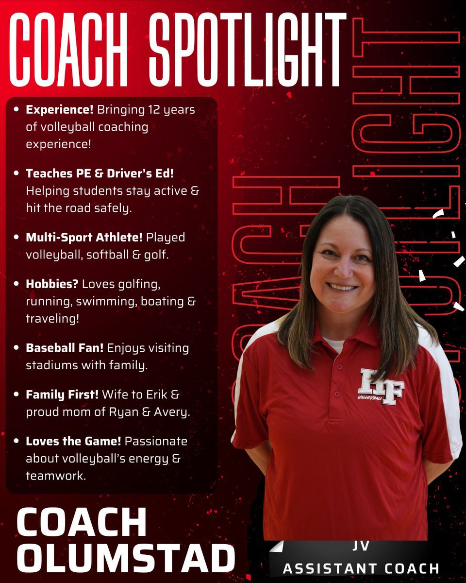 HFboysVolley's tweet image. We’re excited to welcome Coach Olumstad to the HFVB family! With a wealth of experience, dedication, and a passion for the game, we know she&apos;ll be a fantastic leader for our team. #HFVB

@hfhs_athletics @hfhs59