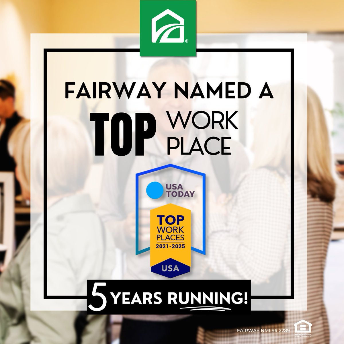 You just can't stop us! Fairway is ecstatic to announce that we have been named a Top Workplace by USA Today for the FIFTH year in a row! We are honored to share this award with the entire Fairway Nation, who make what we do worth it every single day. #fairwaynation #whynotus