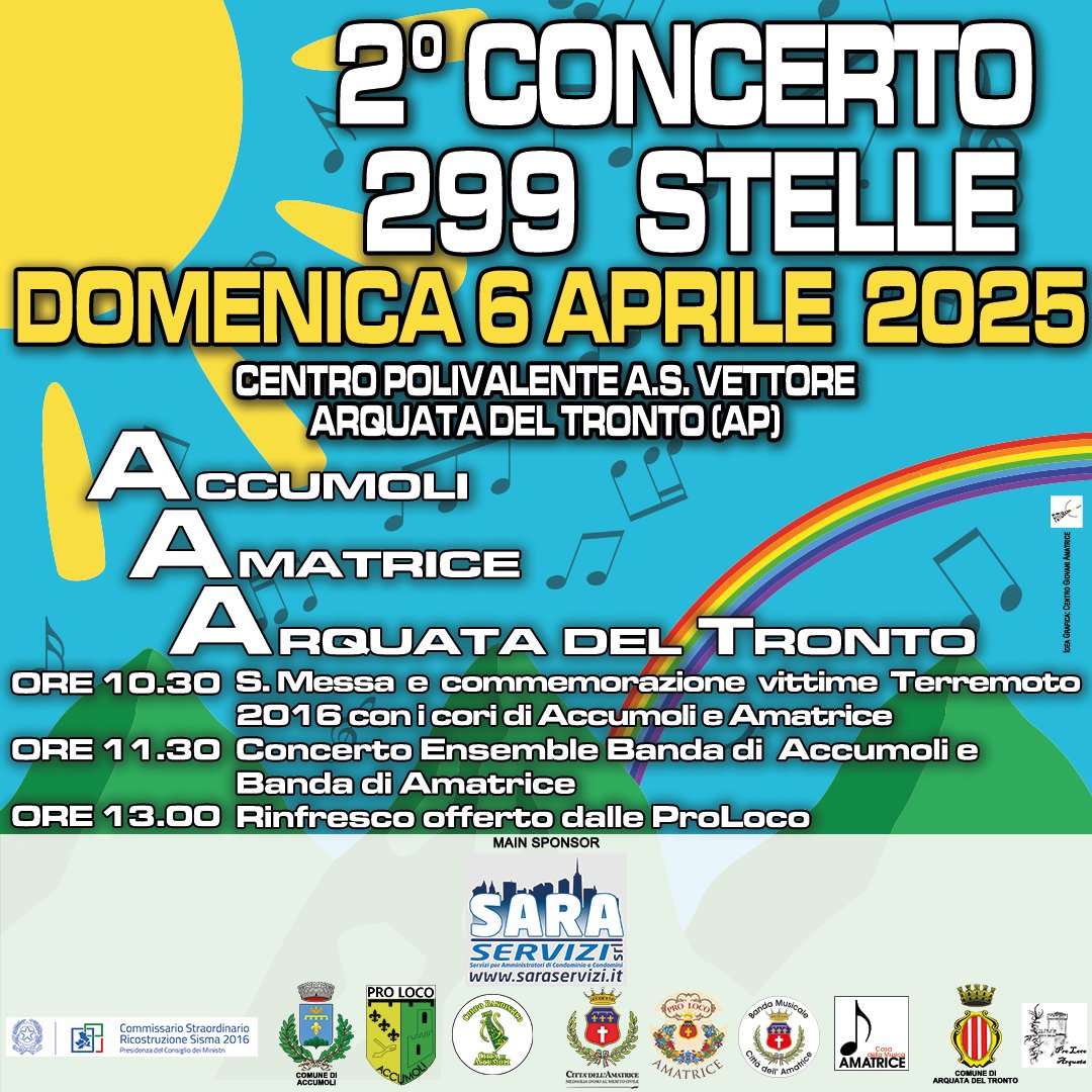 2° concerto 299 stelle #amatrice #accumoli #arquatadeltronto