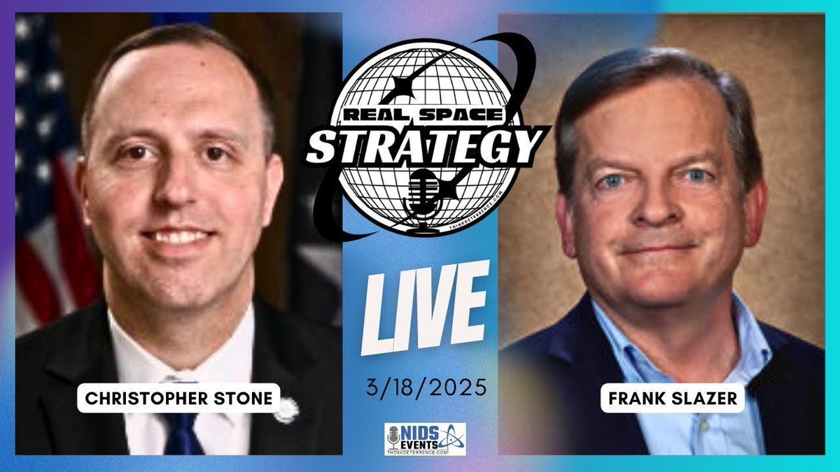 security_wonk's tweet image. Real Space Strategy Live episode: Civil &amp;amp; Commercial #Space Strategy with Frank Slazer. 
Chris Stone invites Frank Slazer to discuss civil and commercial space for American #spacepower. @RCDefense @RCPolitics @BreakingDefense @CSIS youtu.be/N7MNxqMozdo #RSS #NIDS