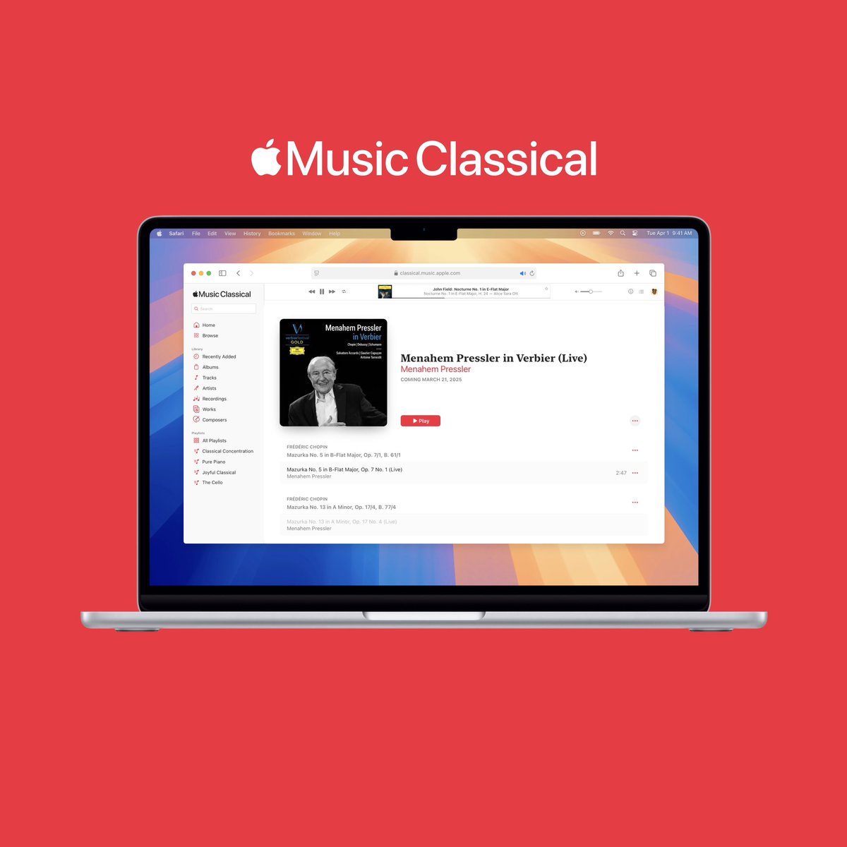 Verbier Festival (@verbierfestival) on Twitter photo New <a href="/DGclassics/">Deutsche Grammophon (DG)</a> release ⭐️
Menahem Pressler in Verbier now available on <a href="/AppleClassical/">Apple Music Classical</a> browser!
🎧classical.music.apple.com/fr/album/17954…
#AppleMusicClassical #VerbierFestival New <a href="/DGclassics/">Deutsche Grammophon (DG)</a> release ⭐️
Menahem Pressler in Verbier now available on <a href="/AppleClassical/">Apple Music Classical</a> browser!
🎧classical.music.apple.com/fr/album/17954…
#AppleMusicClassical #VerbierFestival