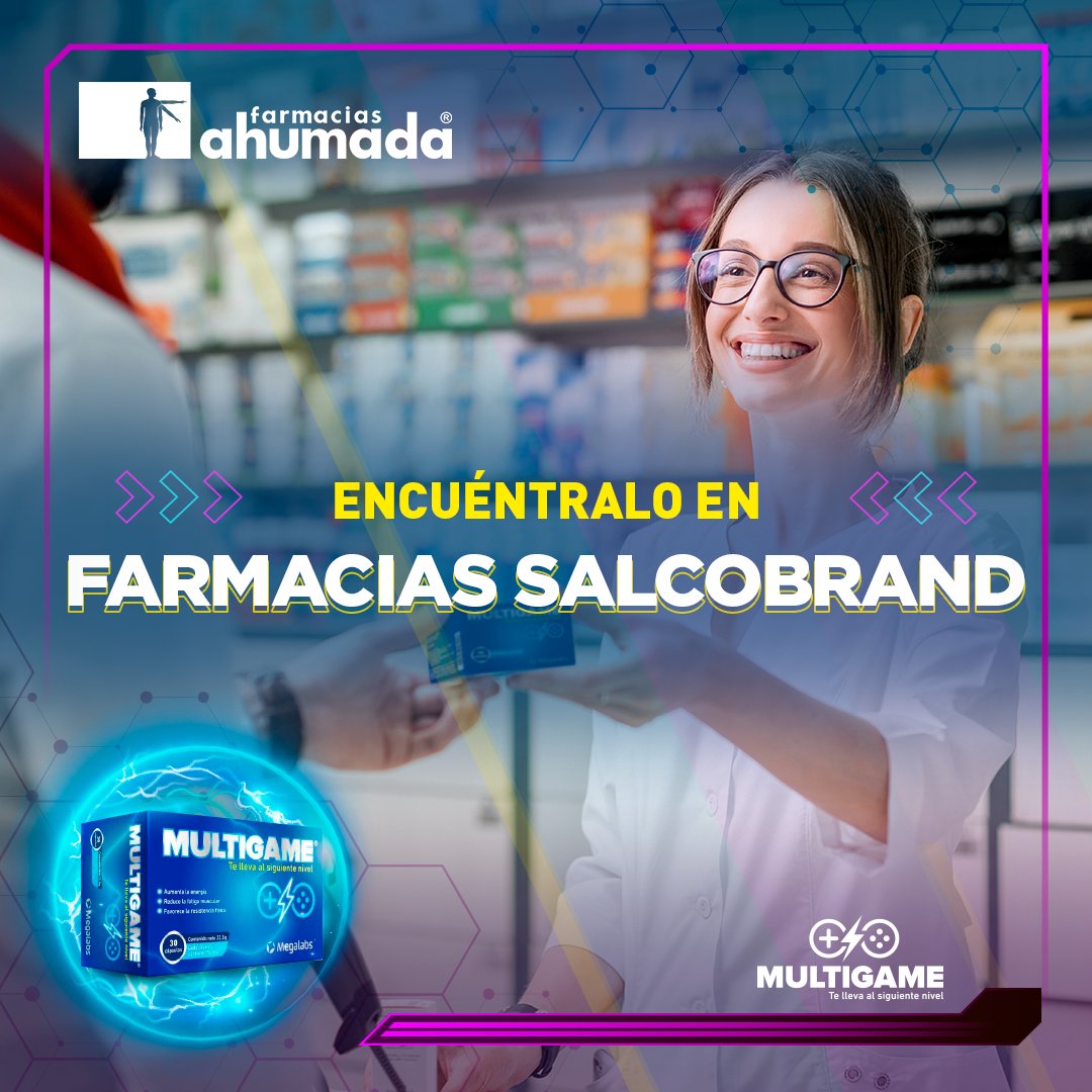 ¡MultiGame ahora en Farmacias Ahumada! 💊 ⚡

Energía, enfoque y Resistencia en cada cápsula, para que siempre rindas al máximo. 💪🏼

Cómpralo online o pásate por tu Farmacia Ahumada más cercana.🎮⚡🔋

#MultiGame #MultiGamers #Rendimiento #Gaming #Fitness #FarmaciasAhumada