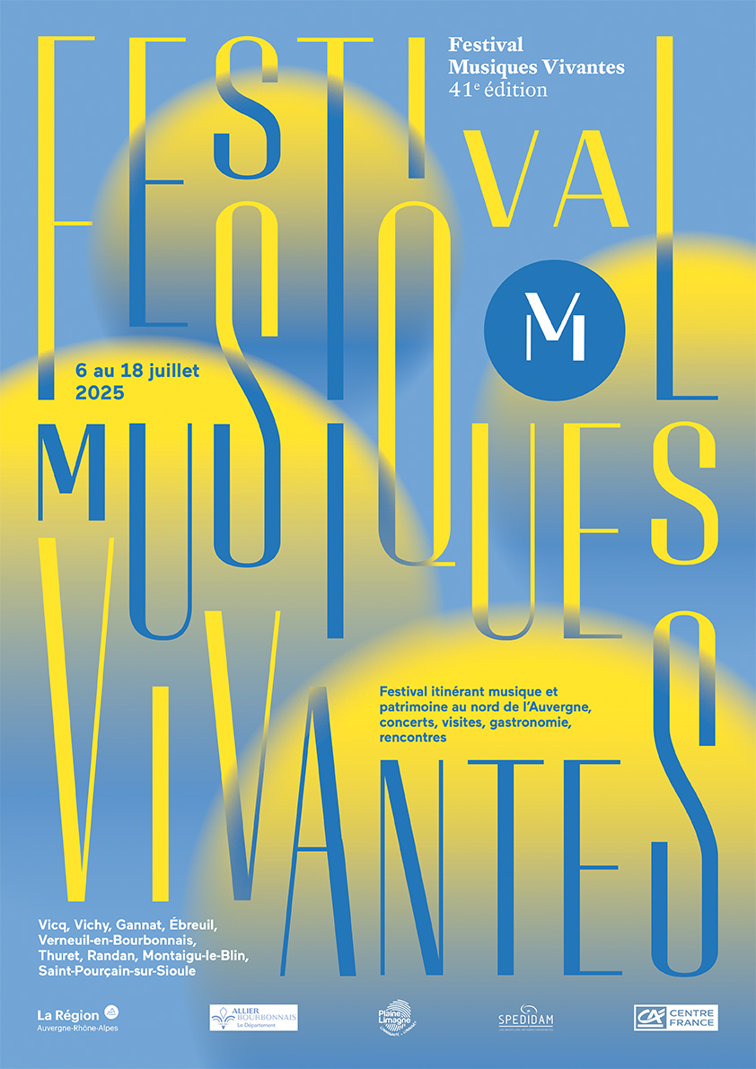 Toute l’équipe de Musiques Vivantes est heureuse de vous présenter l'affiche de la 41e édition du Festival Musiques Vivantes ! 🎉
Cette année le festival se tiendra du 6 au 18 juillet avec au programme 10 concerts exceptionnels.