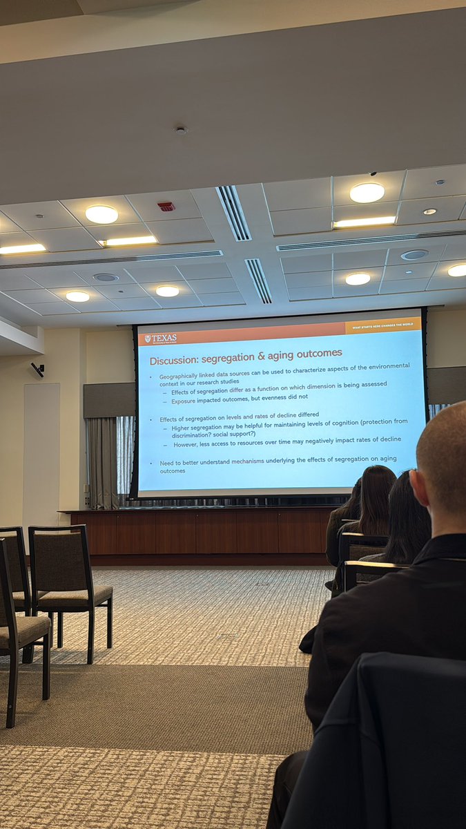 Higher segregation (access to resources) leads to faster cognitive decline. Geography matters!