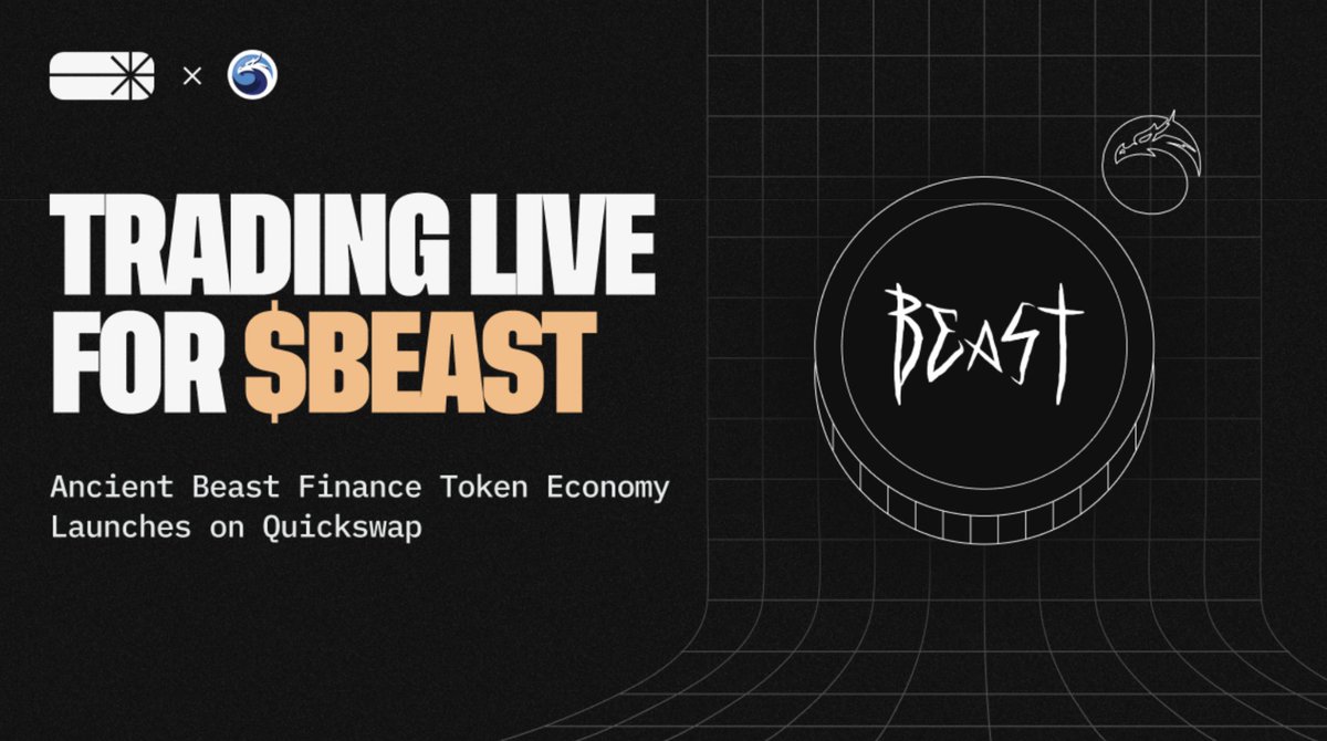Quadratic Accelerator (@theqacc) on Twitter photo $BEAST is LIVE and ready to trade on <a href="/QuickswapDEX/">QuickSwap 🐲 DragonFi 2.0</a>
CA: 0x4191f84f66e0b7cc10370ff47a0e2168e35b9bdf
Swap Here: quickswap.exchange/#/swap?currenc…
Want to learn more about <a href="/AncientBeast/">Ancient Beast 🐺</a>? 👇
x.com/theqacc/status… $BEAST is LIVE and ready to trade on <a href="/QuickswapDEX/">QuickSwap 🐲 DragonFi 2.0</a>
CA: 0x4191f84f66e0b7cc10370ff47a0e2168e35b9bdf
Swap Here: quickswap.exchange/#/swap?currenc…
Want to learn more about <a href="/AncientBeast/">Ancient Beast 🐺</a>? 👇
x.com/theqacc/status…