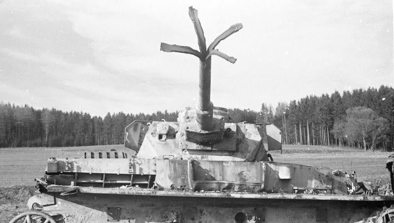 Panzer IV con el cañón inutilizado. Alemania 1945. #HistoriaBelica
