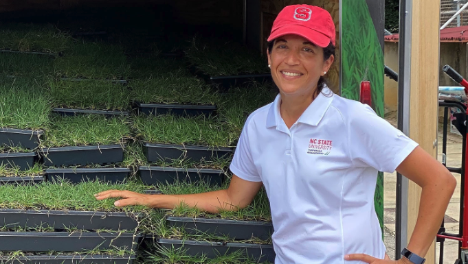 NC State Crop & Soil Sciences (@cropandsoil) on Twitter photo ๐ฑ DYK Susana Milla-Lewis? She's our turfgrass breeder, improving lawns & fields from the ground up. ๐พโฝ
Her work is making turf more sustainable, resilient & game-ready.
Read where her work impacts you: cals.ncsu.edu/crop-and-soil-โฆ
#Turfgrass #Plantbreeding #WomenInSTEM ๐ฑ DYK Susana Milla-Lewis? She's our turfgrass breeder, improving lawns & fields from the ground up. ๐พโฝ
Her work is making turf more sustainable, resilient & game-ready.
Read where her work impacts you: cals.ncsu.edu/crop-and-soil-โฆ
#Turfgrass #Plantbreeding #WomenInSTEM
