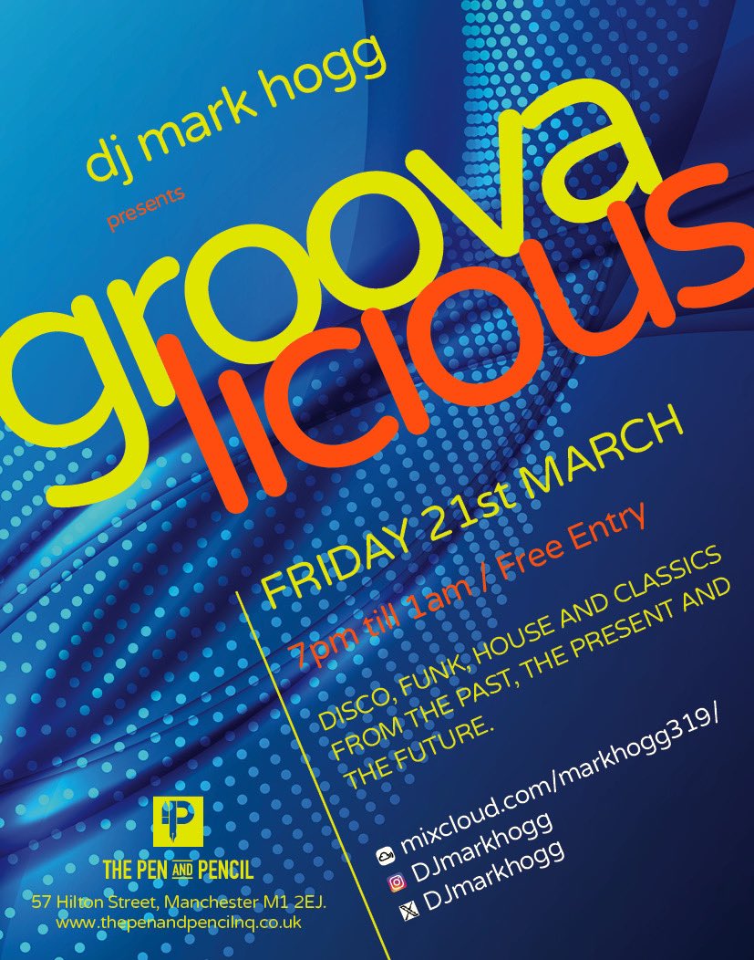 T O N I G H T. . . 

I’m back <a href="/penandpencilnq/">The Pen and Pencil</a> 

7pm-1am / Free Entry            

PLAYING MY USUAL BLEND OF DISCO, FUNK, HOUSE AND CLASSICS FROM THE PAST, THE PRESENT AND THE FUTURE.            

Check out my latest mix: mixcloud.com/markhogg319/dj…

Hope to see you there ❤️🎶❤️🎶